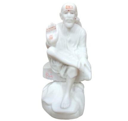 Efinito Gifts Italian Marble Ashirwad Hand Baba Idol/Murti for Home and Office Decor/Used in Pooja/Mandir (6 INCH)