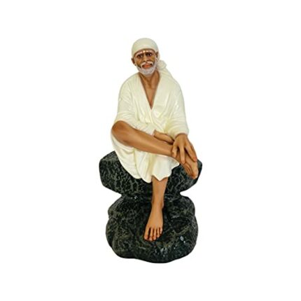 SAI Divya SAI BABA Marble Statue (Off-White, Medium)