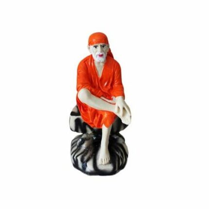 Multicolor Handcrafted Sai Baba Idol Statue for Car Dashboard/Home/Shop/Office-12x6.5 (HxW) CM