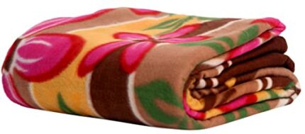 Efinito ? Printed Fleece Single Bed AC Blanket - Multicolour