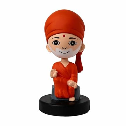 Efinito Shirdi Sai Baba Idol Bobblehead | Diwali Decoration Items for Home D?cor, Car Dashboard, Office Table, Navratri and Diwali Gift | Meditation Pose Figurine | Gifting Kids, Family & Friends