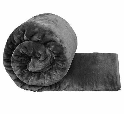 Efinito Mink Floral Embossed Super Soft Heavy?Light Winter Warm Velvet Korean Double Bed Blanket (Grey)