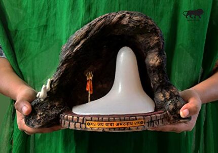 the monument shop Big Size Amarnath Efinito Idol of Shiva holy Shrine of Baba amarnath, Made in India