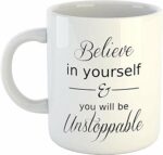 Efinito Ceramic Printed Coffee Mug White Inspirational Motivational Quotes, Ceramic Printed Coffee Mug White, 325 ml Gift for Girls Men Women Girlfriend Boyfriend Husband Wife