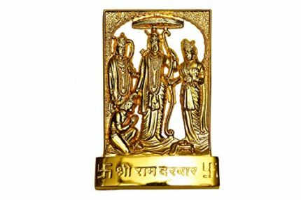 Efinito Brass Ram Darbar Murti Idol Statue (Golden, 10 x 7 cm)