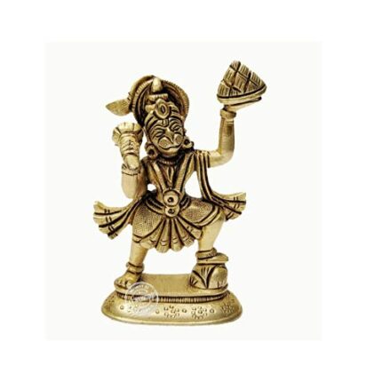 Efinitol Hanuman Ji Brass Hanuman ji Murti Brass | Hanuman Idol for Puja Room Hanuman Murti Pital | Hanuman Murti Small Size | Lord Hanuman Ji Murti Small (Size 3.7 Inch Approx