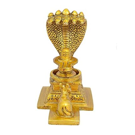 UMI Efinito Brass Idol/Murti of Shiva Linga with Nandi/Indian God Goddess/Temple: Height 4.6 Inch