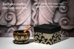 Efinito SB-OR-300-BK Ornamental Series Singing Bowl with Mallet, Cushion Ring, Display Box, 9.5cm - Image 3