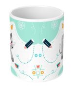 Efinito Colorful Alphabet Letter R Printed Coffee Mug for Kids Girls Boys Friends Love Best Gift for Birthday Anniversary Initial Letter R - Image 3