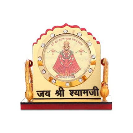 Manak Enterprises Car Dashboard Showpiece Figurine Religious Idol Statue for Office & Home D?cor Khatu Shyam Ji Statue | Shyam Baba Idol for Home Temple - Multicolor - 6.5" inches