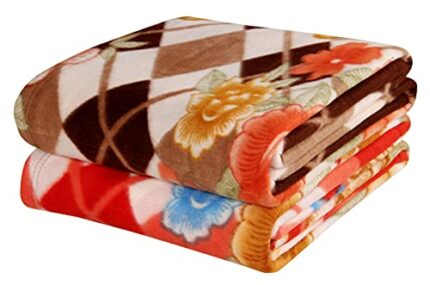 Efinito ? All Season Multipurpose Polar Fleece Lightweight Blanket Combo (Multicolour, 60x90 inches) - Set of 2