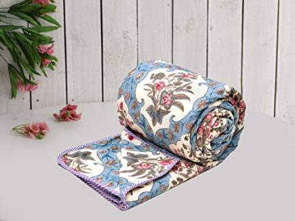 Efinito Cotton Dohar Double Bed Dohar 84"X96" - Reversible Dohar for Double Bed - Cotton Double Size Dohar, Multicolour