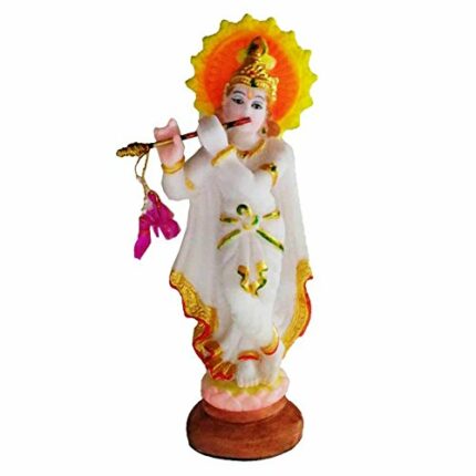 Efinito Krishna Standing Figurine, 6 inch, Multicolour