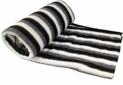 Efinito? Polyester & Polyester Blend 500 TC Blanket (Single_Black and White), reversible, Pack of 1