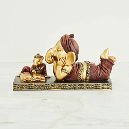 Efinito Lord Ganesha Idol with Mouse for Home Decor Ganesha Statue for Decoration and Gift
