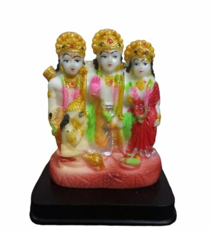 Efinito Ram Darbar Idol Home Desktop Table Decoration Pooja & Gift - 18 cm (Polyresin, Multicolor)
