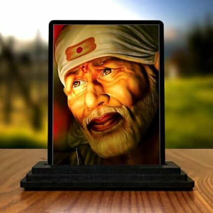 Efinito Wood Sai Baba Idol, 10 cm x 12 cm x 1 cm, Multicolour