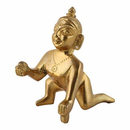 Efinito Brass Laddu Gopal Idol Baby Laddoo Krishna murti (6CM_1 No Size)