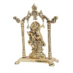 Efinito Metal Radha Krishna Statue Gold Plated Decor Your Home,Office & Radha Krishna Murti Idol Showpiece Figurines,Religious Krishna Idol Gift Article... - Image 4