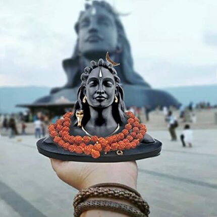 Efinito 3 inch Adi Yogi Statue for car Lord Lord Shiva Idols adiyogi Shiva Statue for car Dashboard and Home Decoration, Shiva Shiva Idol for car Dashboard