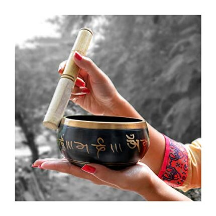 Efinito Singing Bowl?| Tibetan Prayer Instrument With Wooden Stick | Meditation Bowl | Music Therapy | 3.5 Inches Approx