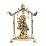 Efinito Metal Radha Krishna Statue Gold Plated Decor Your Home,Office & Radha Krishna Murti Idol Showpiece Figurines,Religious Krishna Idol Gift Article... - Image 2