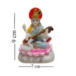 Efinito Maa Saraswati Murti for Home and Puja, God Home Decor Spiritual Puja Vastu Showpiece Figurine - Religious Murti Pooja Gift Item, Multicolor., Resin. - Image 2