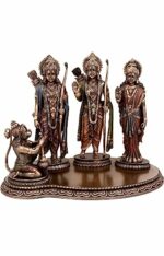 Efinito Polyresin Hindu Lord Ram with laxman and Goddess Sita Devi and Hanuman Statue for Pooja Room&Gift/murti Idol Home &Office Decor Home & Office Decor (7.50x9.50 INCH Inch)