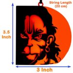 Efinito Acrylic Hanuman Car Hanging Logo Accessory 3.5 Inch Orange, 1 Piece - Image 3