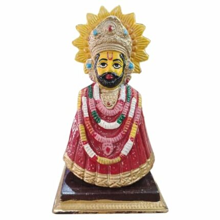 Efinito Lord Khatu Shyam Ji Idol Statue for Car Dashboard, Home Decor, Showpiece | Shyam Baba Murti for Pooja Room Temple | Religious Gift
