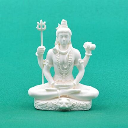 Efinito Shiv Shiva Murti Statue Idols Sculpture for Car Dashboard Pooja Temple Room Home Decoration & Festival Occasions Gifts (3 Inches Height, Resin) (SHRS114)