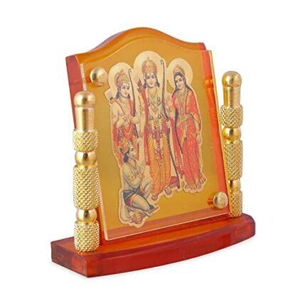 Efinito Ram Darbar Murti for Car Dashboard, Office Table, Home, Mandir | Idol Statue Showpiece Decor Sculpture for Gift (RYM-Ram Darbar Piller)