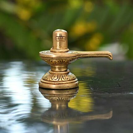 Efinito Brass Shiva Idol, 3 x 2 x 1.5 Inches, Golden