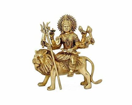 Efinito Metal Shri Maa Durga Idol, 3 Inch, Gold