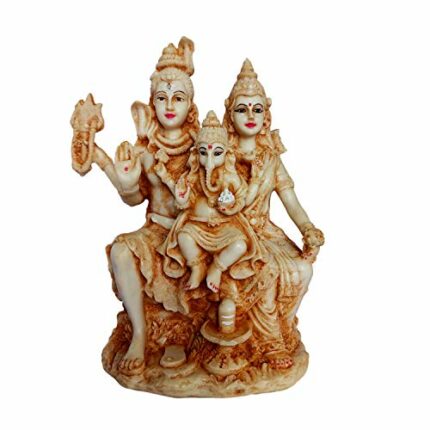 Efinito 8 Inch Handcrafted Shiva Family showpiece Idol Decorative Statue Figurine for Home Decor Craft Gifts for House Warming for Living Room
