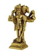 Efinito Brass Panchmukhi Hanuman Anjaneya Pavan Putra Bajrangbali Idol Murti Moorti Statue (6.5 Inch) - Image 3