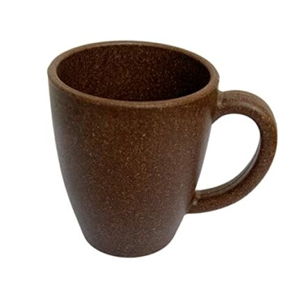 Efinito Rice Husk Unbreakable Coffee Mug Single Piece 300 ML, Reusable, Dishwasher, Freezer & Microwave Safe Mugs, Eco-Friendly Bamboo Fiber Milk and Tea Mug for Kids and Adults (Coffee Brown)