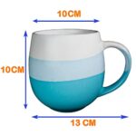 Efinito Ceramic Coffee Mug Milk Cup for Home & Office Gift (Sea Green) - 450 ML - Image 3