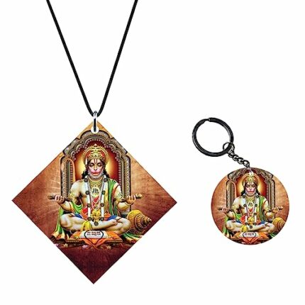 Yaya Cafe Religious Gifts Acrylic Car Hanging Accessories Lord Hanuman Ramayana Printed for Good Luck Interior Decoration