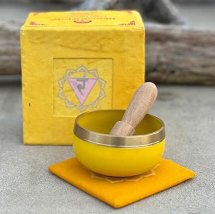 Efinito Tibetan Solar Plexus Chakra Premium Singing Bowl Set