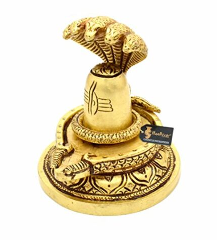 Efinito Premium Brass Shivling with Sheshnaag, Standard, 1 Piece