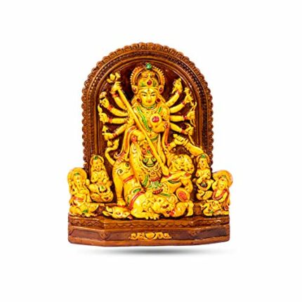 Efinito Earthenware Mata Durga Maa Idol Standard Multicolour, 1 Piece