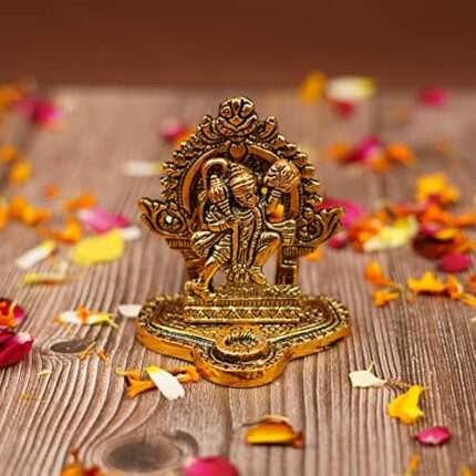 Efinito Hanuman Ji Murti Blessing with GEfinito Lord Balaji Bajrangbali Sankat Mochan Bhagwan Idol for Temple Car Dashboard Home Decor Statue Gift