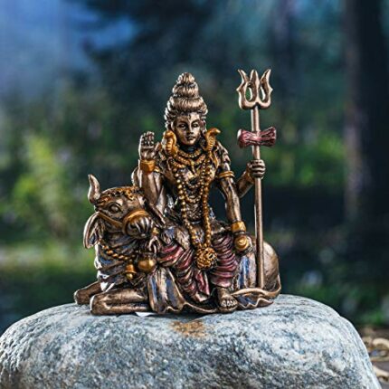 Efinito Hindu God Lord Shiva Miniature Statue Resin Figurine