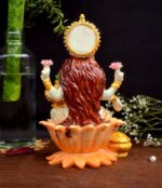Efinito Marble Lakshmi Ji Sculpture for Pooja Room I Desk Organizer Spiritual God Idols for Decorative Showpiece I Lakshmi Ji Figurine for Showpiece - Image 3