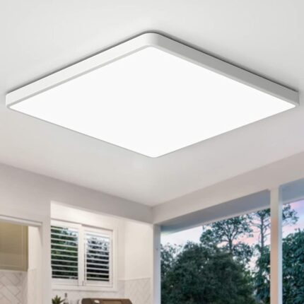Efinito ABS 24W LED Ceiling Light for Room Modern Minimalist Square 30 * 30cm Roof Light for Home Ceiling White Light Ceiling Light Flush Mounted Light (6500K)