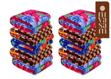 Efinito lightweight Printed Fleece Blanket, Bedsheet for All Seasons Super Soft Plush and Luxurious AC Blanket Warm and Cozy (Single Bed, 3), multicolour