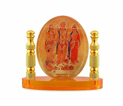 Efinito Ram Darbar Oval Shaped Murti for Car Dashboard, Office Table, Home, Mandir | Idol Statue Showpiece Decor Sculpture for Gift