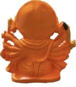 Efinito Orange Panchmukhi Hanuman Statue Marble Resin for Pooja Gift Showpiece Vastu , Home Decor Murti 6 Inch Idol - Image 3
