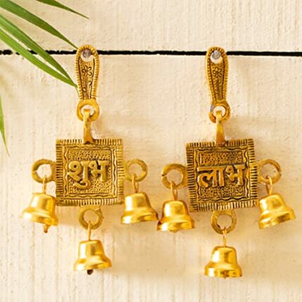 Efinito Subh Labh Idol Decoration Items for Home Decor | Diwali Gifts/Ganesh Chaturthi/Laxmi Ganesh/Warm Entry at Door Showpiece - ARCH161